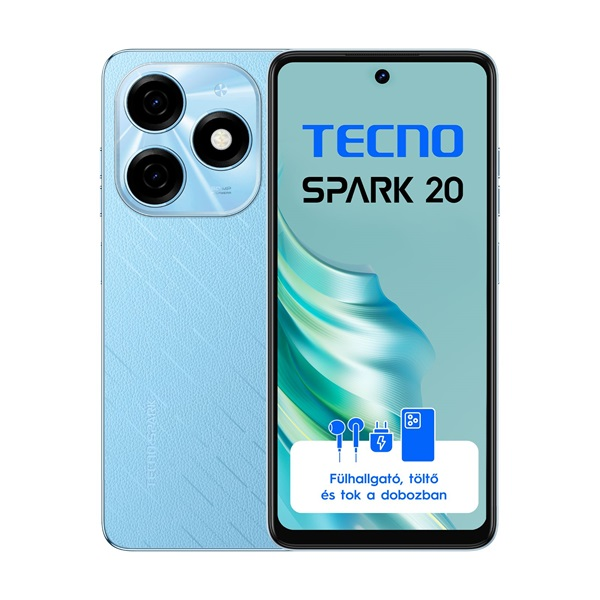 Tecno Spark 20 6,56" LTE 8/256GB DualSIM Magic Skin Blue okostelefon (10050414)-0