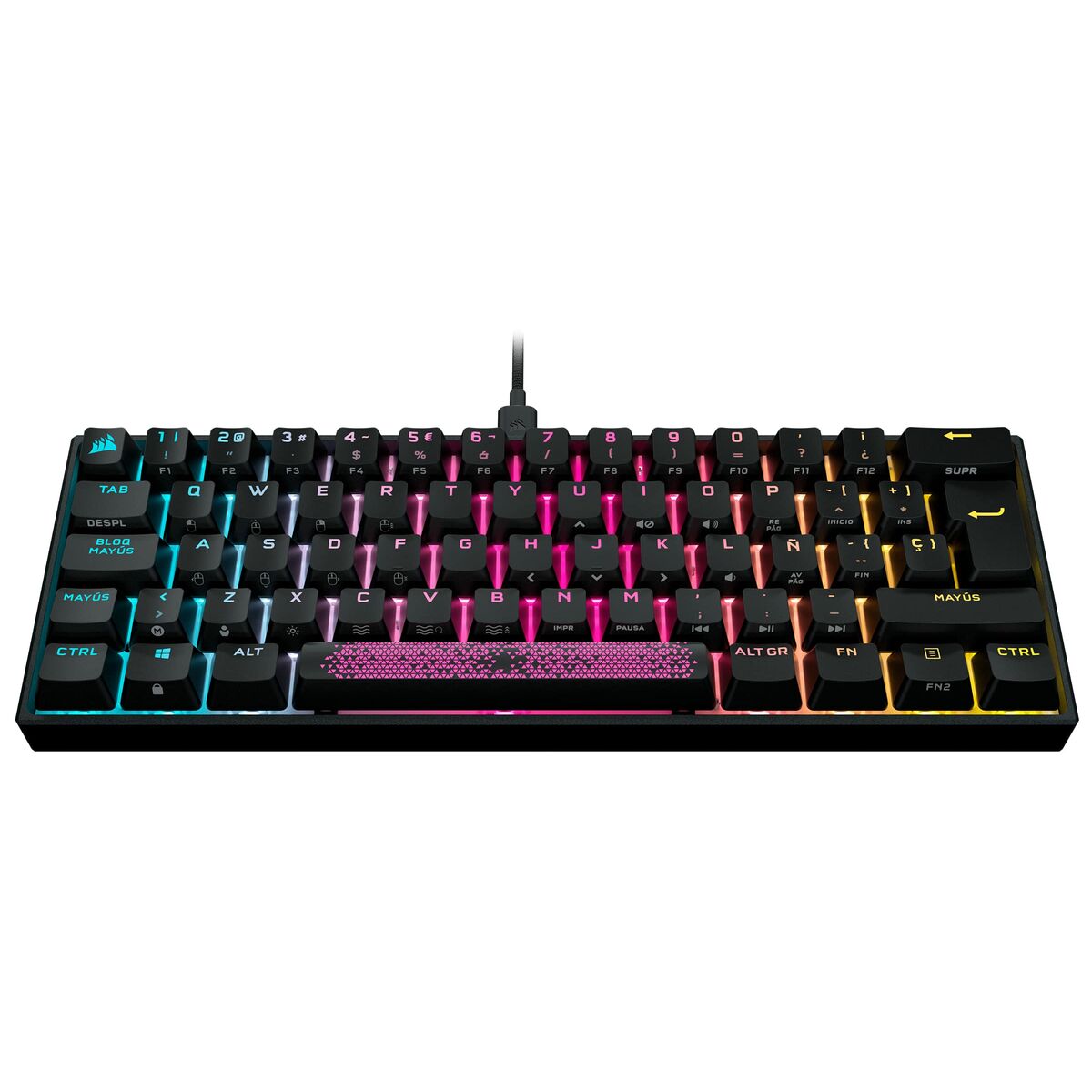 Gaming Keyboard Corsair K65 Black Spanish Qwerty-2