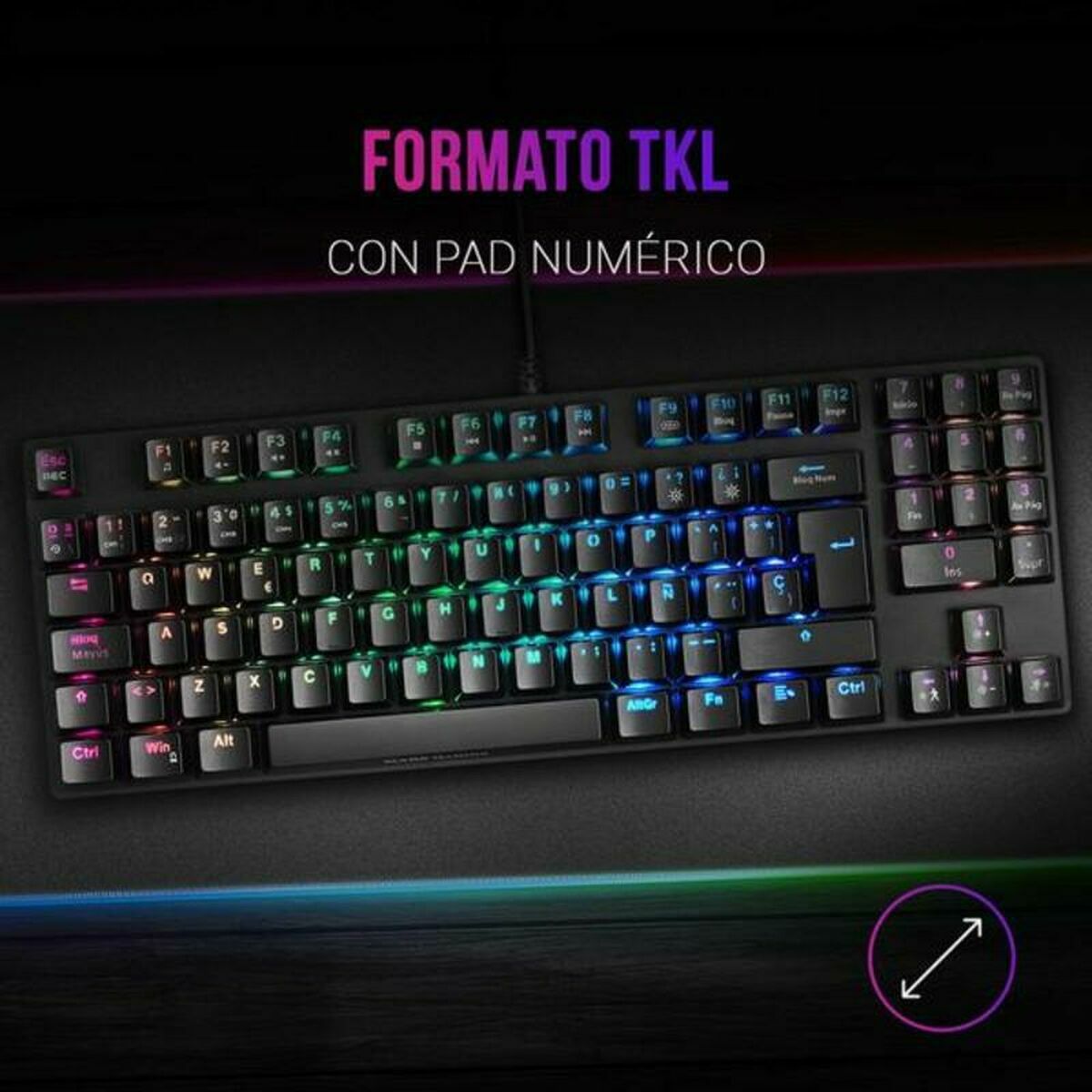 Gaming Keyboard Mars Gaming MKREVO PRO LED RGB-1