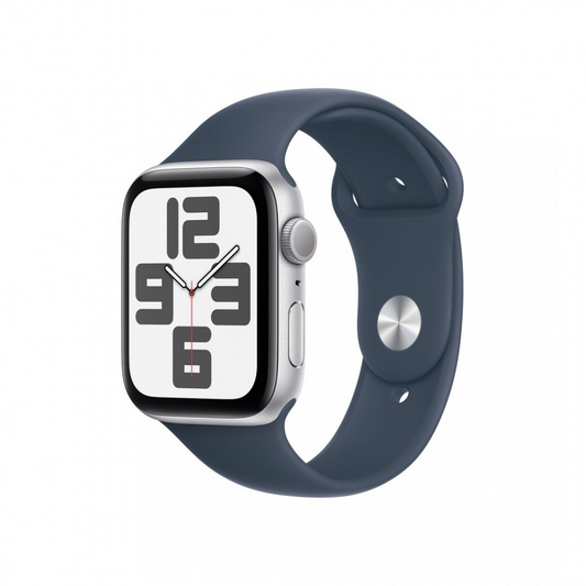 Apple Watch SE3 44mm ezüst Alu tok,Sötétkék sport szíj (M/L) (APPLE-MREE3QH-A)-0