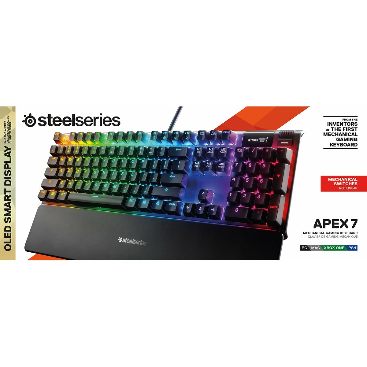 Gaming Keyboard SteelSeries APEX 7 QWERTY Black English EEUU-4