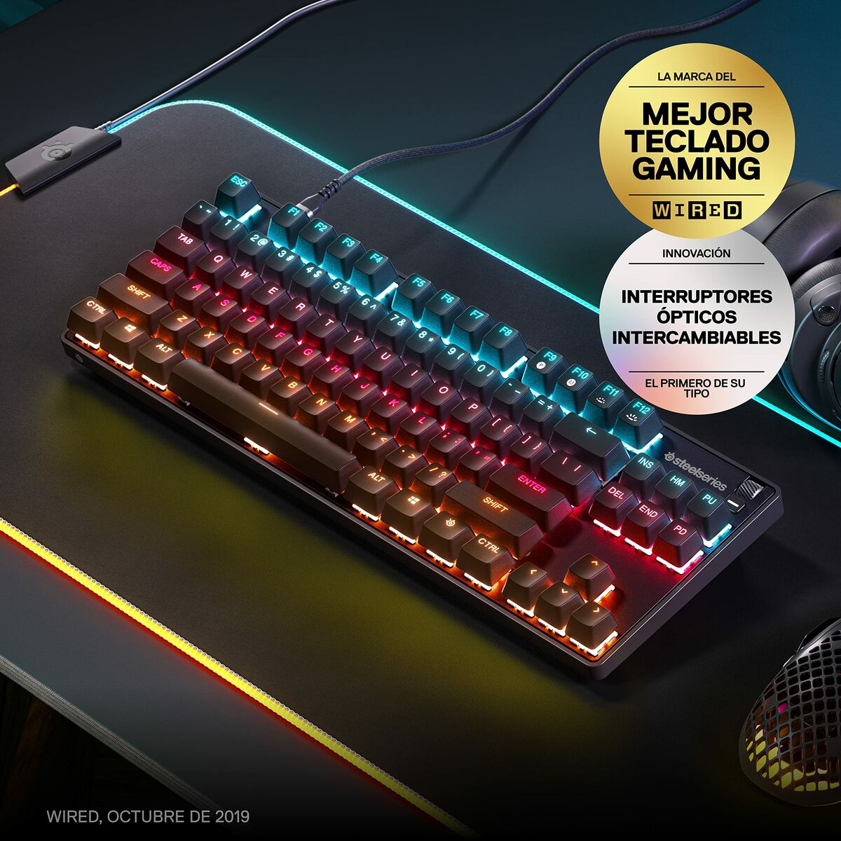 Gaming Keyboard SteelSeries Apex 9 TKL AZERTY-1