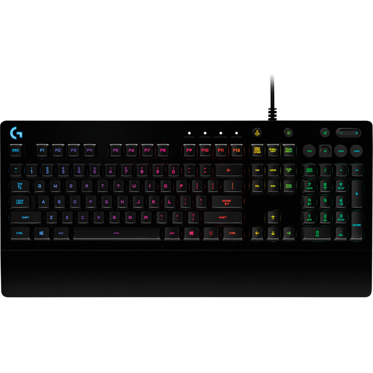 Gaming Keyboard Logitech G213 Black Spanish Qwerty QWERTY Qwerty Portuguese-0