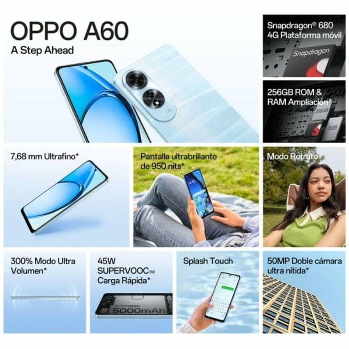 Smartphone Oppo Oppo A60 6,7" Octa Core 8 GB RAM 256 GB Blue-8