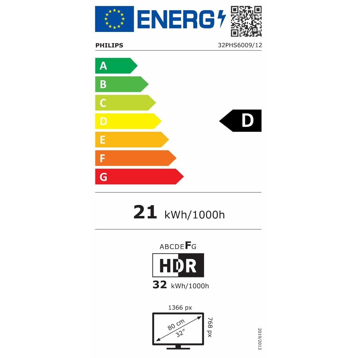 Smart TV Philips 32PHS6009 HD 32" LED-1