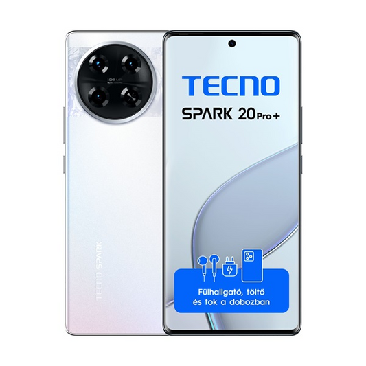 Tecno Spark 20 Pro+ 6,78" LTE 8/256GB DualSIM Lunar Frost okostelefon (10052447)-0