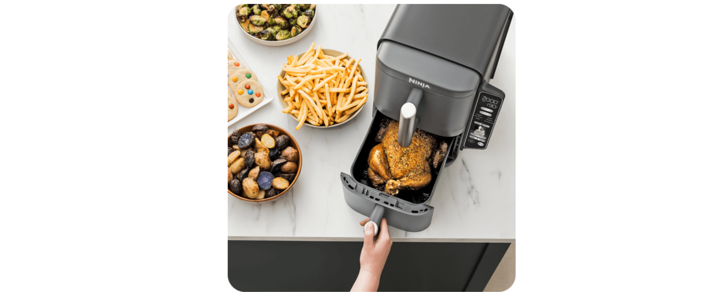 Airfryer Double Stack XL SL400, 2470W, 9.5L, 6 cooking functions, Ninja gray