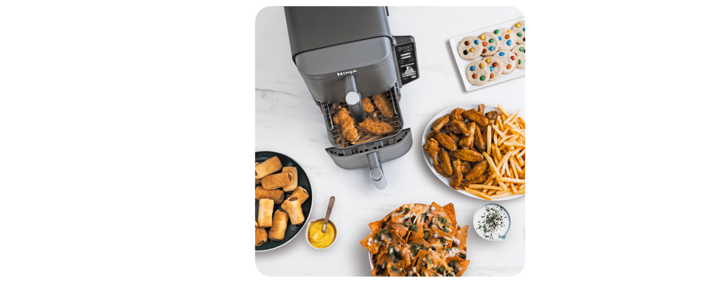 Airfryer Double Stack XL SL400, 2470W, 9.5L, 6 cooking functions, Ninja gray