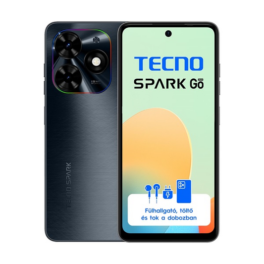 Tecno Spark Go 2024 6,56" LTE 3/64GB DualSIM Gravity Black okostelefon (10050257)-0